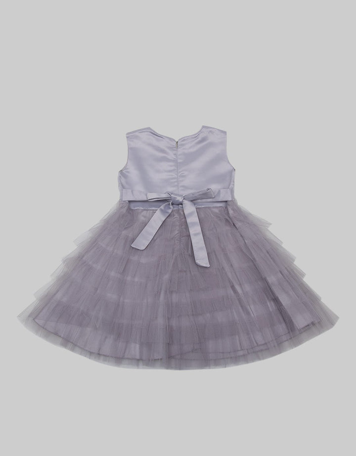 Kidz Too Short Sleeve Midi Dress Susun Dada Brokat Timbul