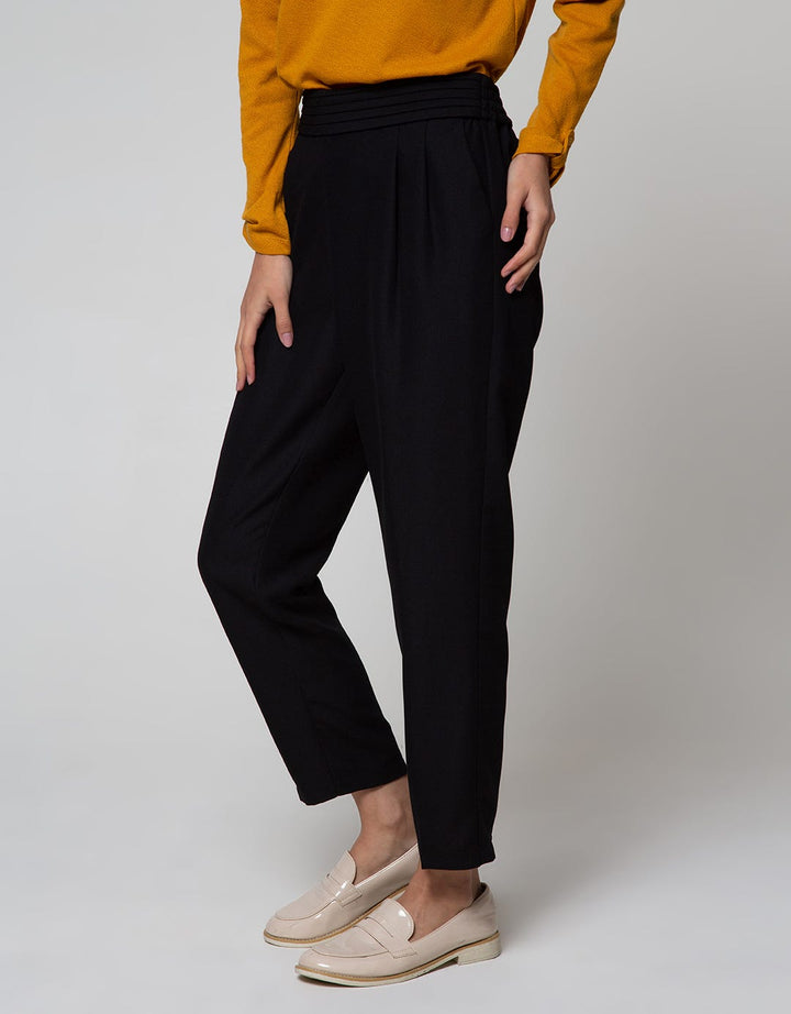 Connexion Long Pants Poly Elastic With Rimple On Waist