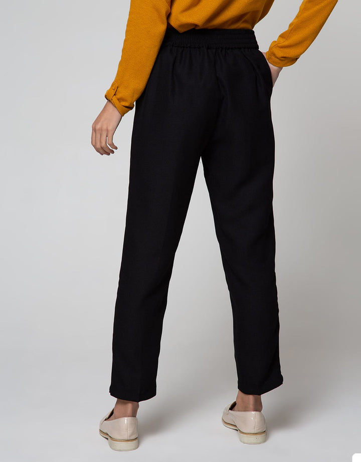 Connexion Long Pants Poly Elastic With Rimple On Waist