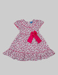 Kidz Too Short Sleeve Midi Dress Print Piping Ribbon