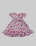 Kidz Too Short Sleeve Midi Dress Print Piping Ribbon