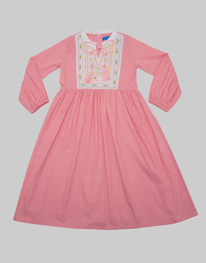Kidz Too Long Sleeve Maxi Dress Modest Bordir
