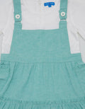 Kidz Too Long Sleeve Maxi Dress Overall Tangan Kerut Susun Geber