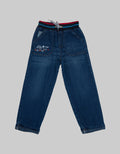 Little M Denim Pants Rib Non St Print Car
