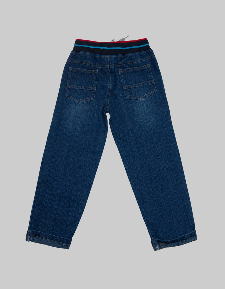 Little M Denim Pants Rib Non St Print Car