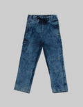 Little M Denim Pants Rib Non Tie Dyed