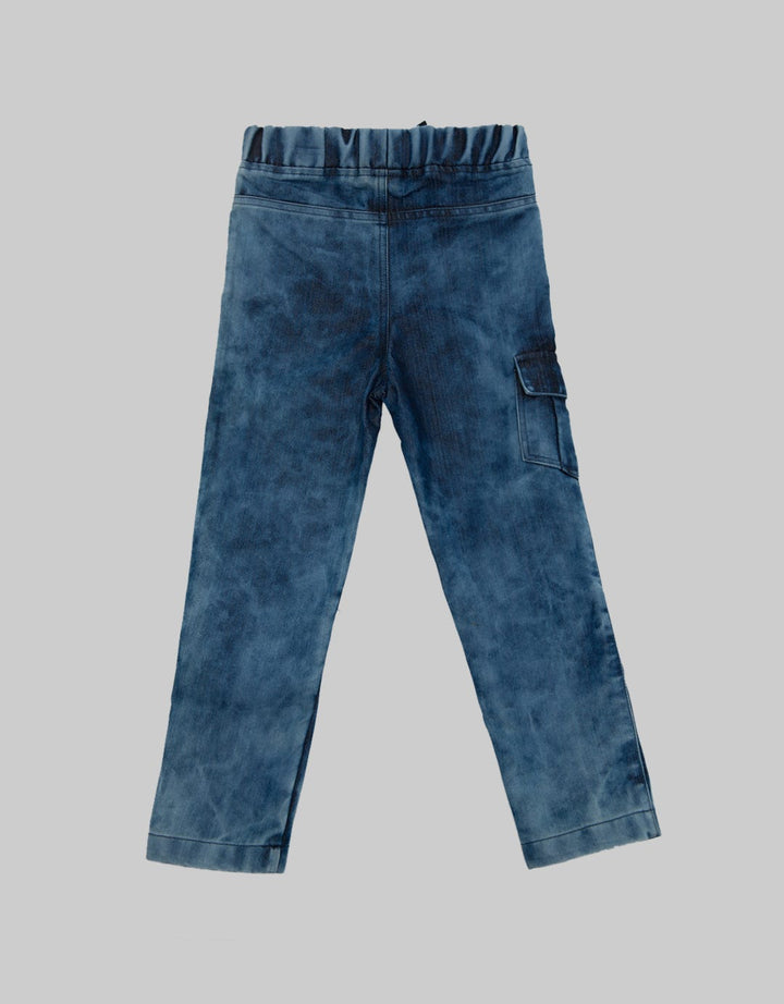 Little M Denim Pants Rib Non Tie Dyed