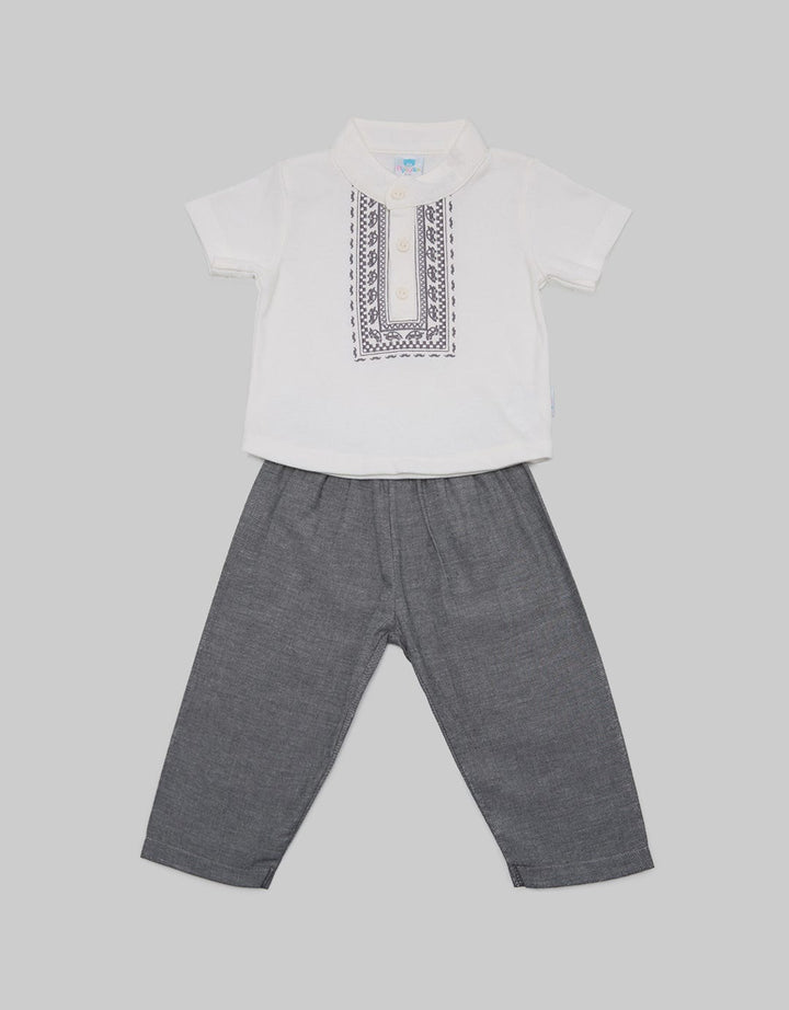 Pipiniko Top - Bottom Set Koko Embroidery Car 