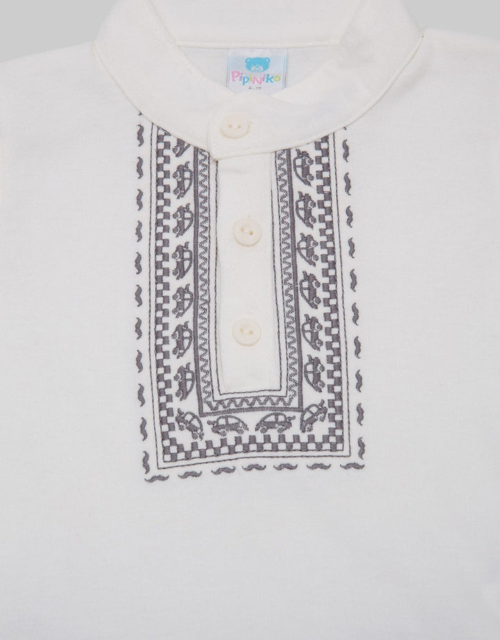 Pipiniko Top - Bottom Set Koko Embroidery Car 