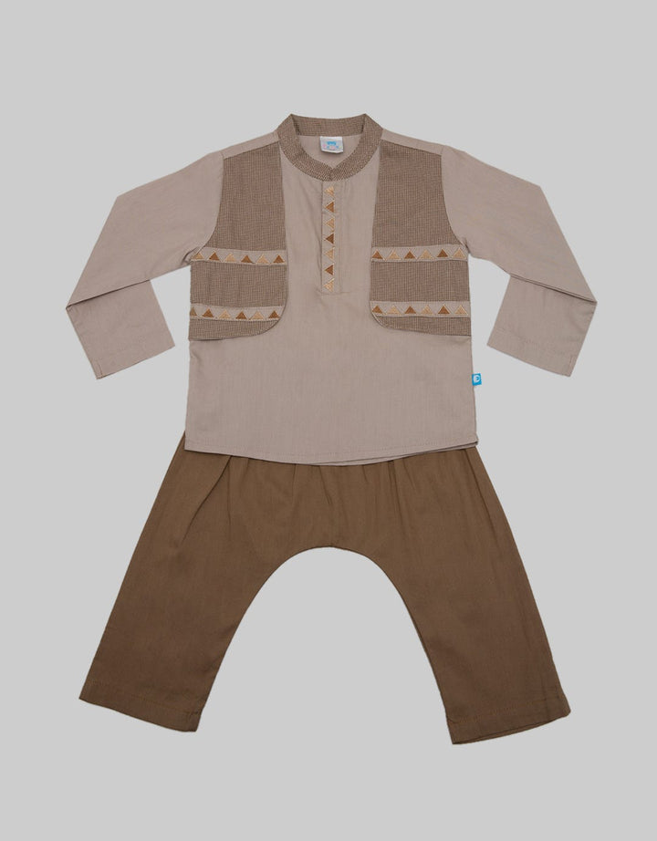 Pipiniko Top - Bottom Set Koko Woven Embroidered Vest