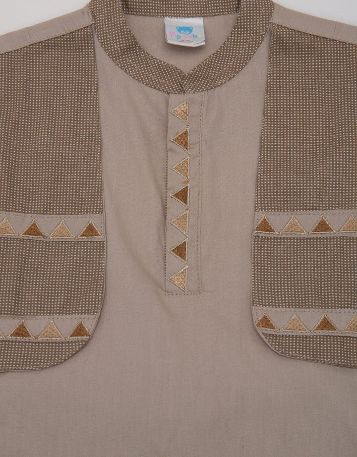 Pipiniko Top - Bottom Set Koko Woven Embroidered Vest