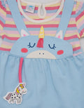 Pipiniko Short Sleeve Midi Dress Unicorn