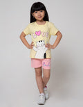 Little M Short Pants Ruffle Panda Embroidery Pockets
