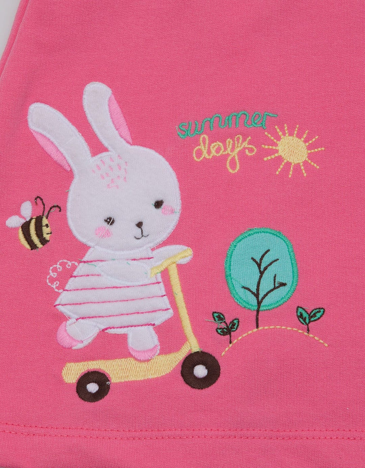 Pipiniko Short Sleeve Midi Dress Ovl Bunny