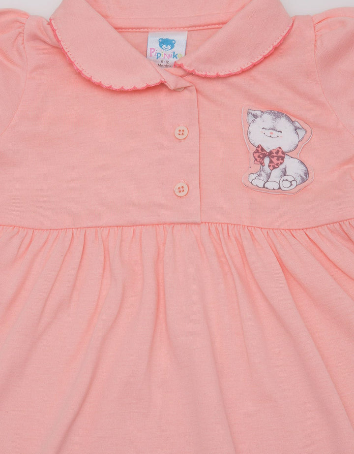 Pipiniko Short Sleeve Midi Dress Cat