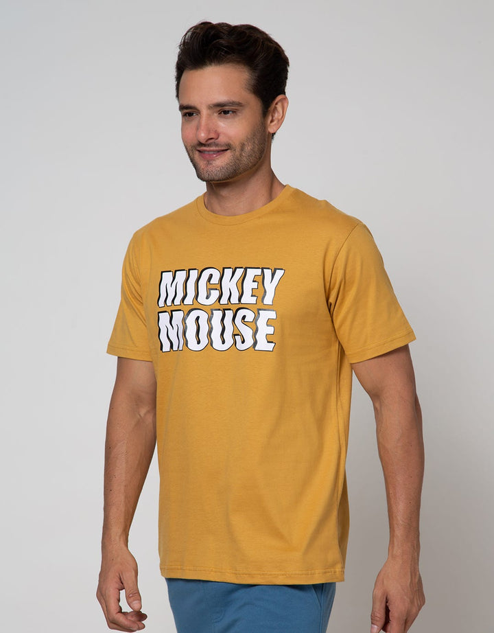 Disney Mickey Short Sleeve T-Shirt Wording Casual
