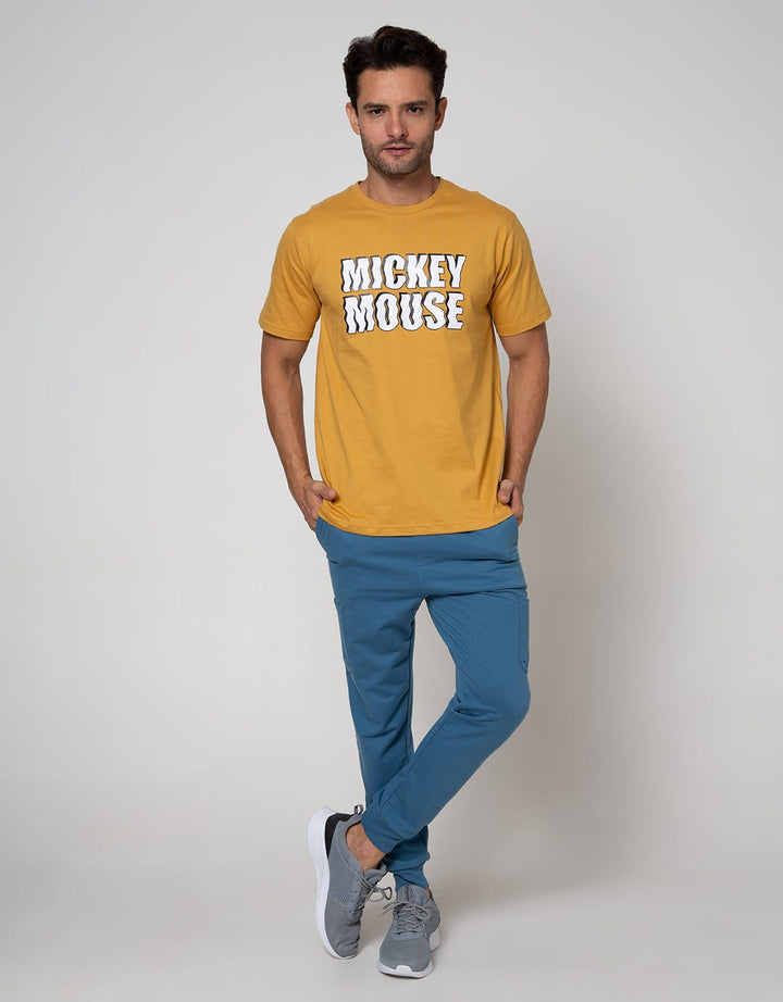 Disney Mickey Short Sleeve T-Shirt Wording Casual