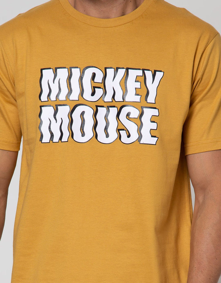 Disney Mickey Short Sleeve T-Shirt Wording Casual