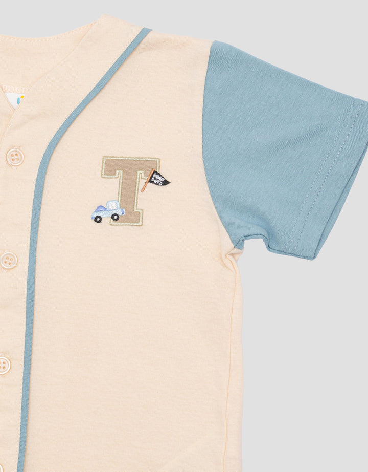 Little M Jersey Baseball Embro Car Kaos Anak Bayi