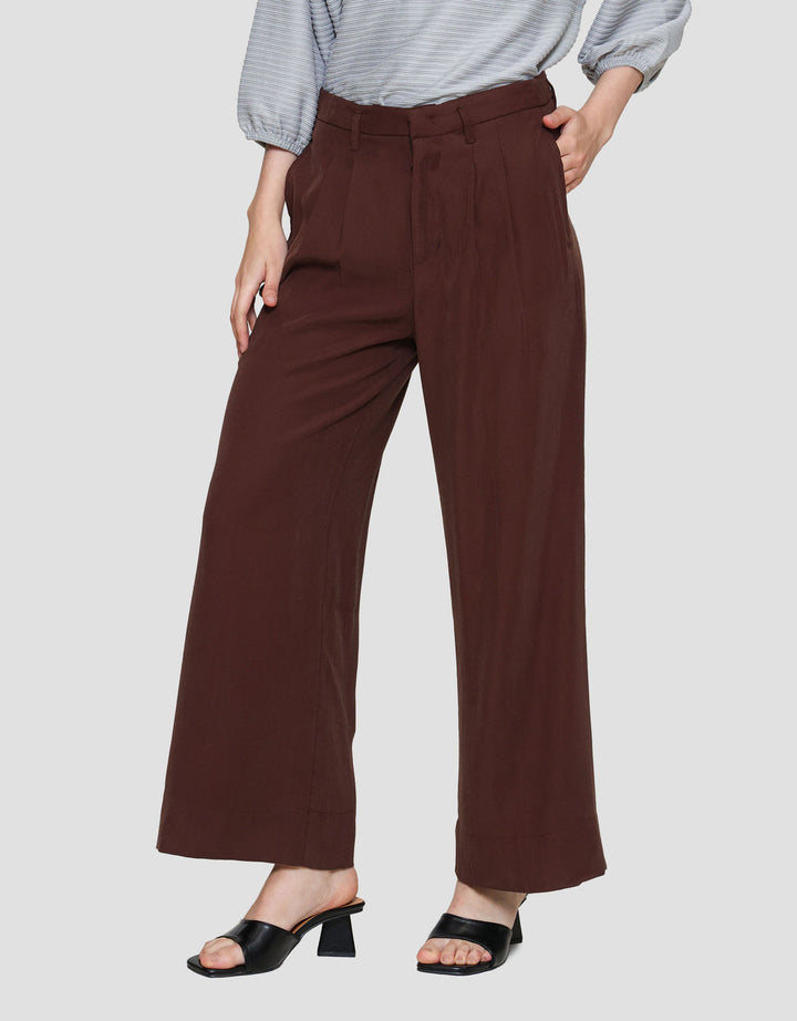 St. Yves Flowy Wide Cropped Waistless Celana Panjang Wanita