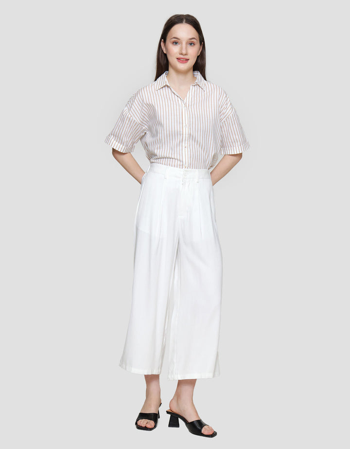 St. Yves Flowy Soft Twill Palazzo Celana Panjang Wanita