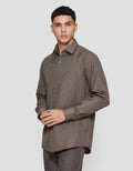 Cole Dobby Stripe Kemeja Slim Pria