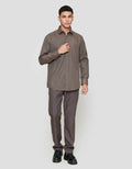 Cole Dobby Stripe Kemeja Slim Pria