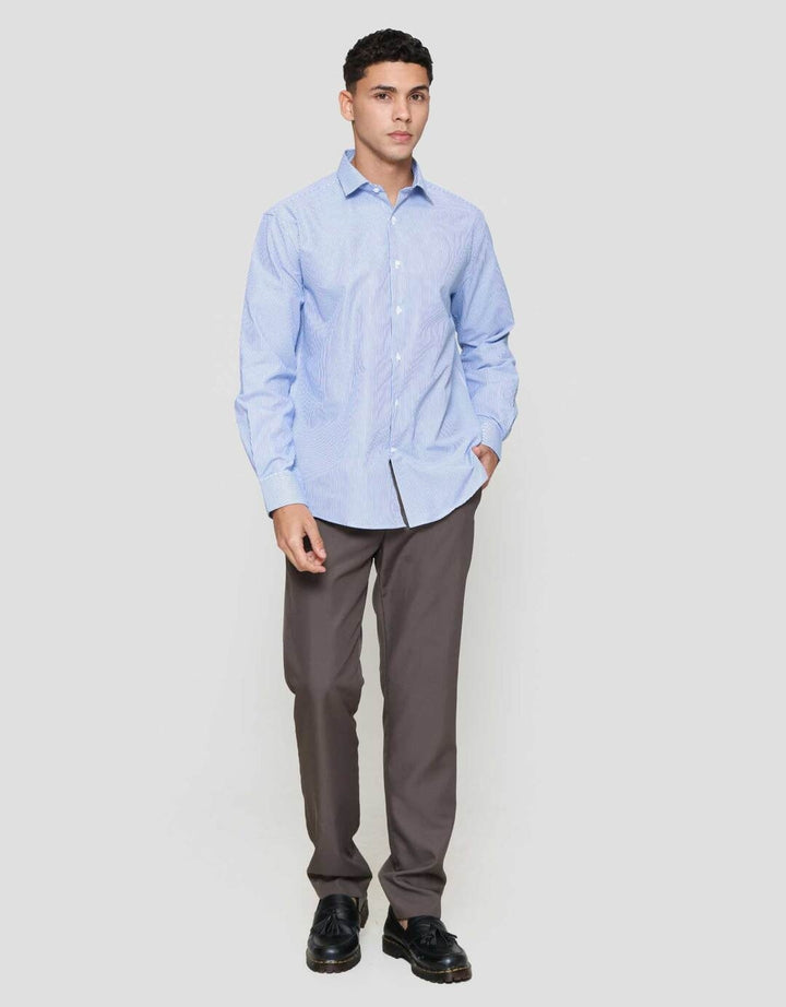 Cole Reg Motif Pin Stripe Kemeja Pria