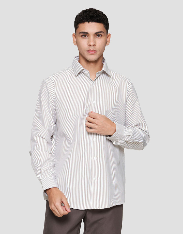 Cole Motif Shadow Stripe Kemeja Pria