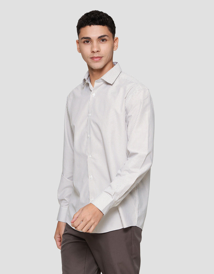 Cole Motif Shadow Stripe Kemeja Pria