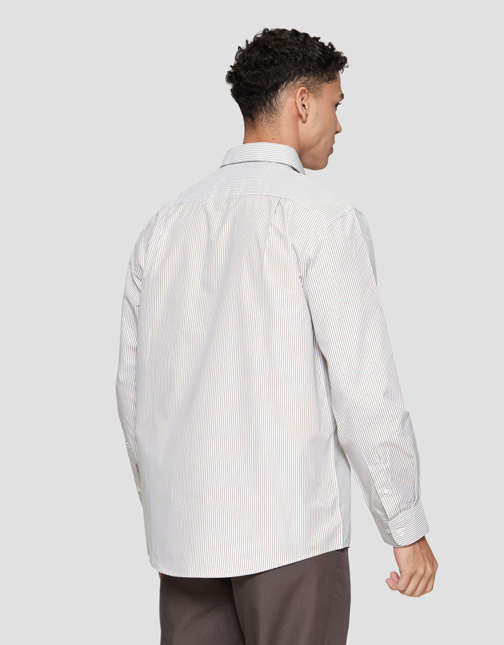 Cole Motif Shadow Stripe Kemeja Pria