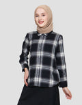 Annisa Plaid Flanel Boxy Shirt Kemeja Wanita