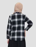 Annisa Plaid Flanel Boxy Shirt Kemeja Wanita