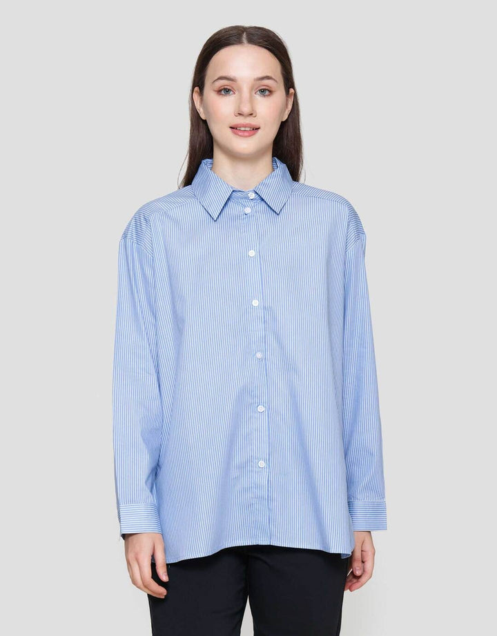 Connexion Stripe Motive Kemeja Wanita