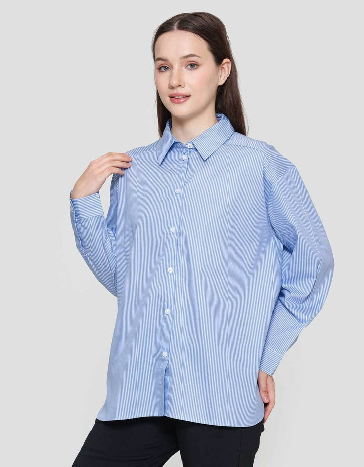 Connexion Stripe Motive Kemeja Wanita