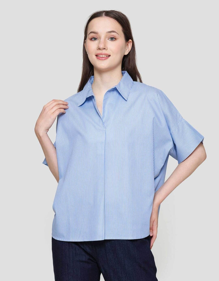 Connexion Stripe Kemeja Wanita