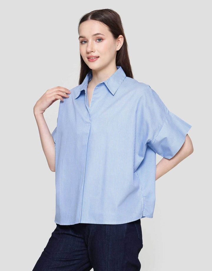 Connexion Stripe Kemeja Wanita