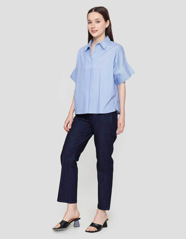 Connexion Stripe Kemeja Wanita