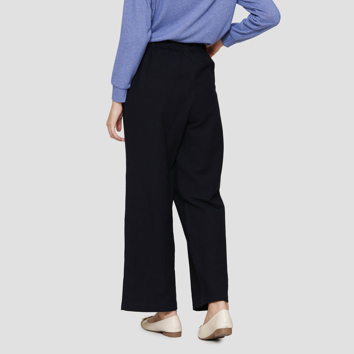 Connexion Drawstring Linen Celana Panjang Wanita