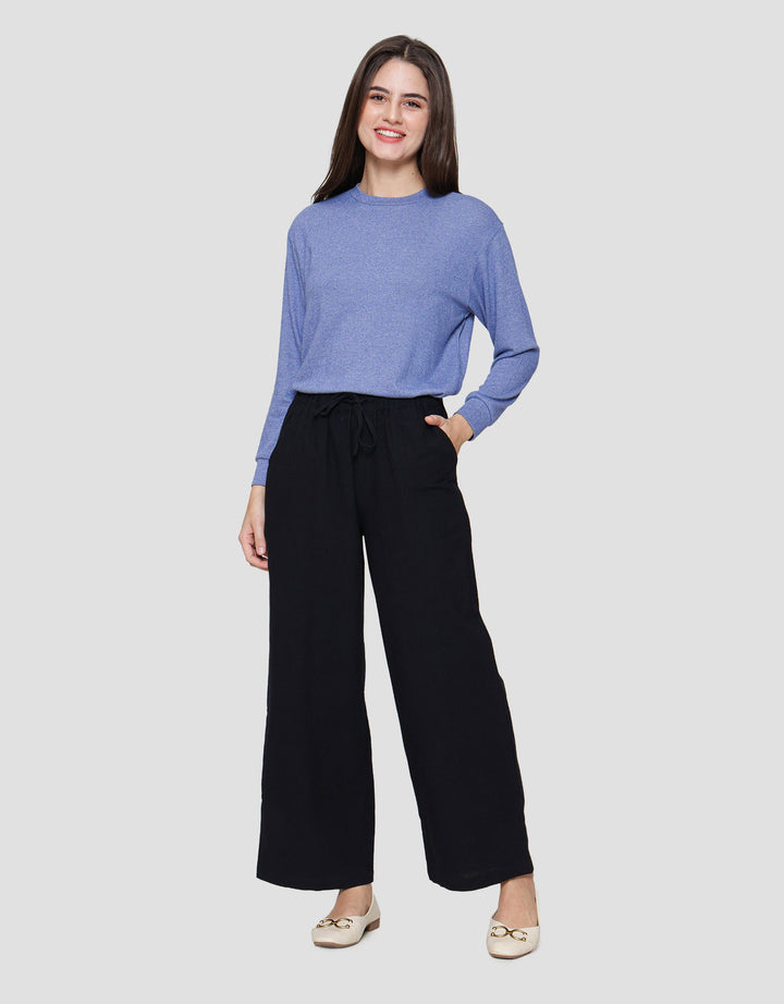 Connexion Drawstring Linen Celana Panjang Wanita