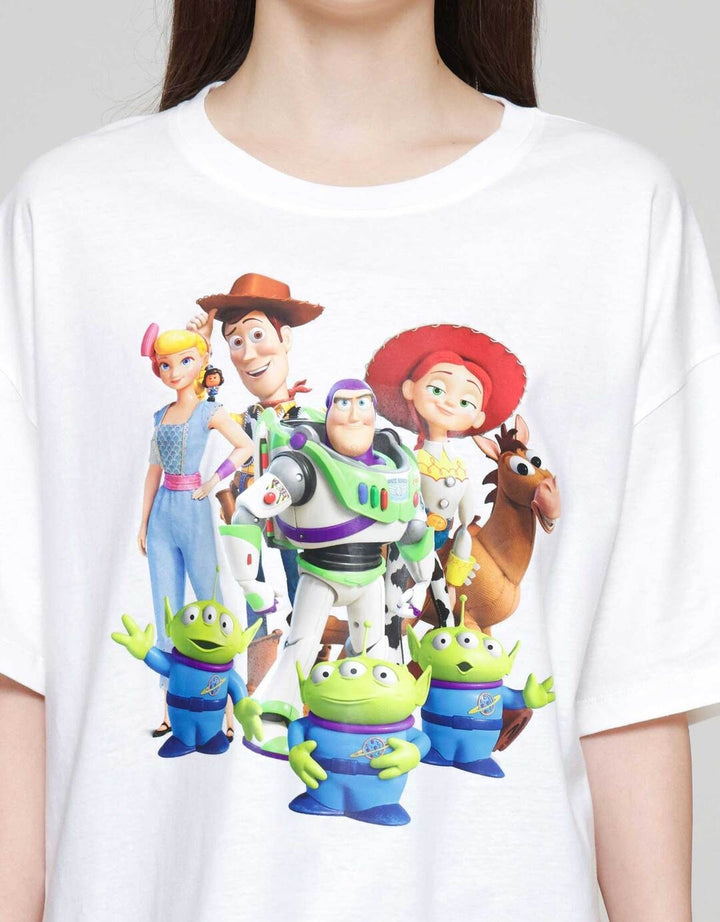 Disney Oversize Print Toy Story Kaos Lengan Pendek Wanita