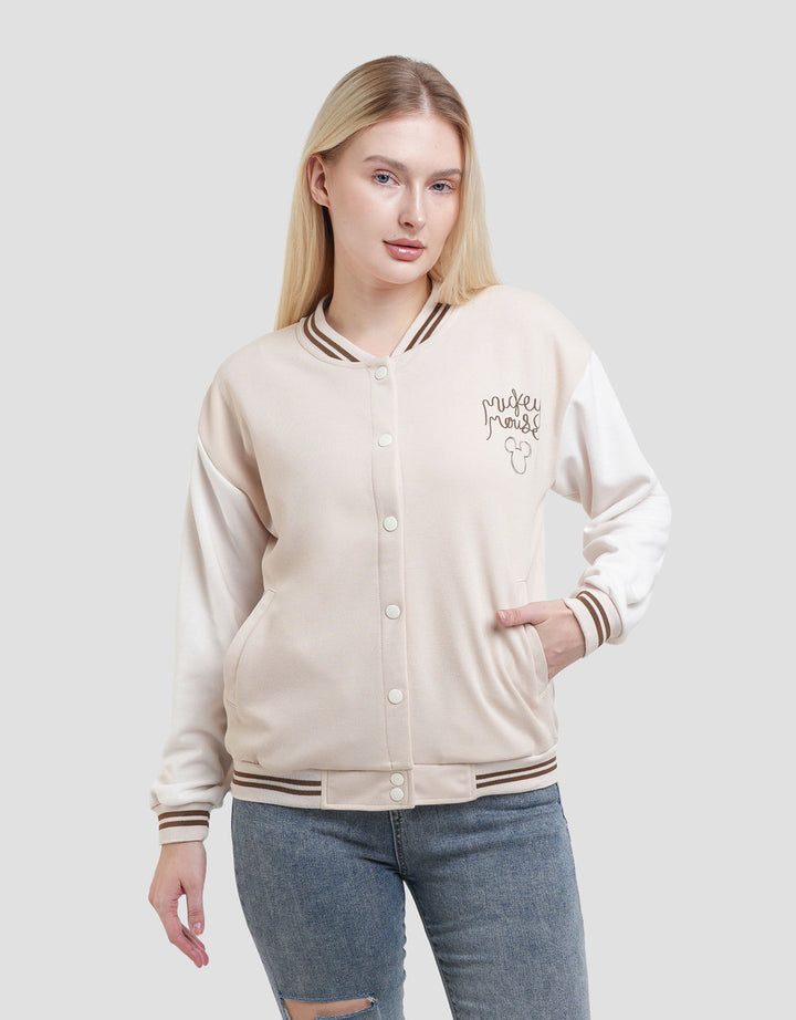 Disney Varsity Print Micke Mouse Jaket Wanita