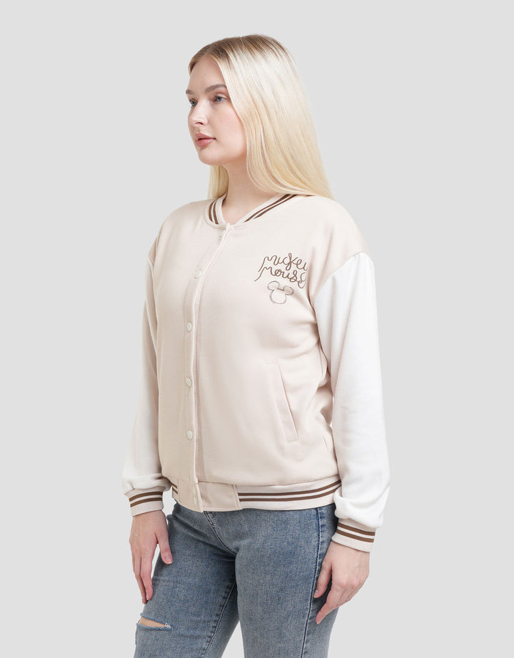 Disney Varsity Print Micke Mouse Jaket Wanita