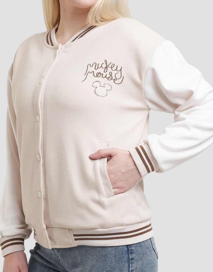 Disney Varsity Print Micke Mouse Jaket Wanita