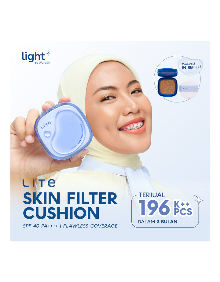 Wardah Lite Skin Filter Cushion 01 Fair 11G