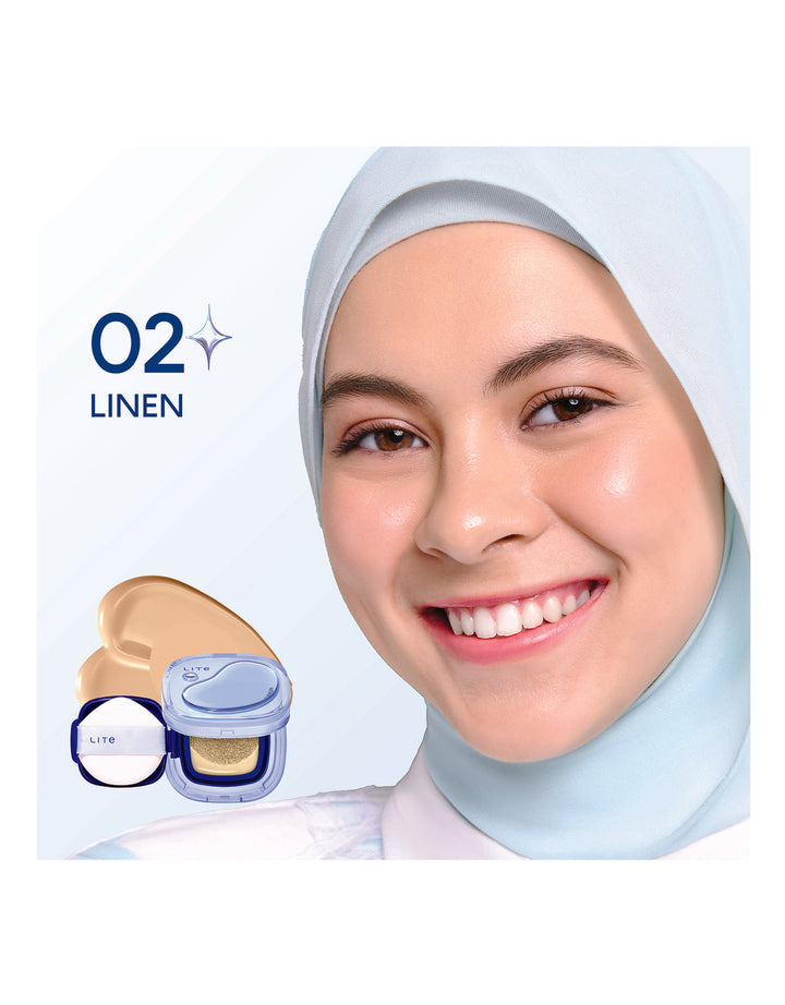 Wardah Lite Skin Filter Cushion 02 Linen 11G