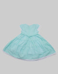 Kidz Too Short Sleeve Midi Dress Kotak Bordir Rabbit Pom