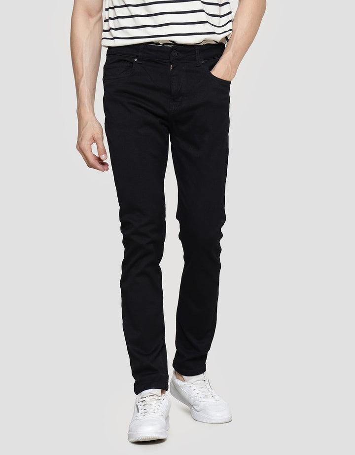 Triple Slim Fit Stretch Superblack Celana Jeans Big Size Pria