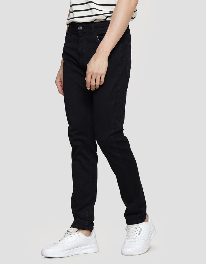 Triple Slim Fit Stretch Superblack Celana Jeans Big Size Pria