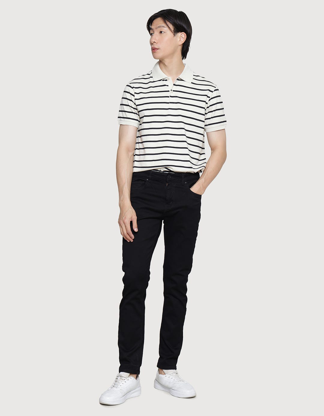 Triple Slim Fit Stretch Superblack Celana Jeans Big Size Pria